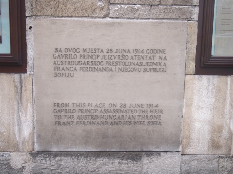 The spot of Franz Ferdinand's Assasination